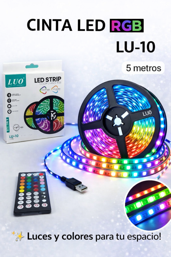 Producto - Cintas de luz led rgb conexión usb