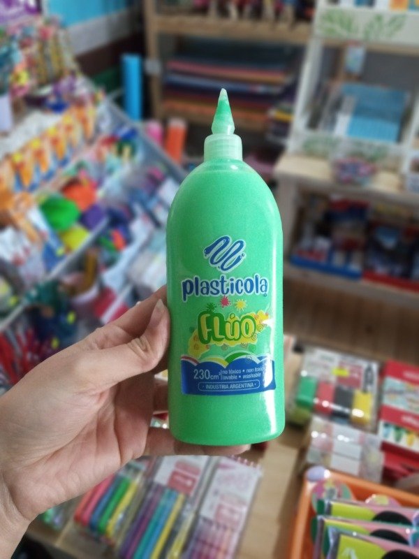 Producto - Plásticola x230g Verde Fluo