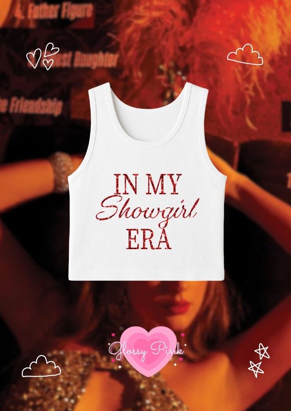 Producto - Tank Top The Life Of A Showgilr - VINILO GLITTER ROJO