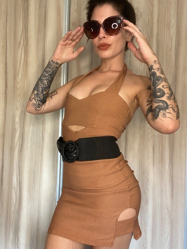 Producto - Vestido Almendra (con lentes y cintó)