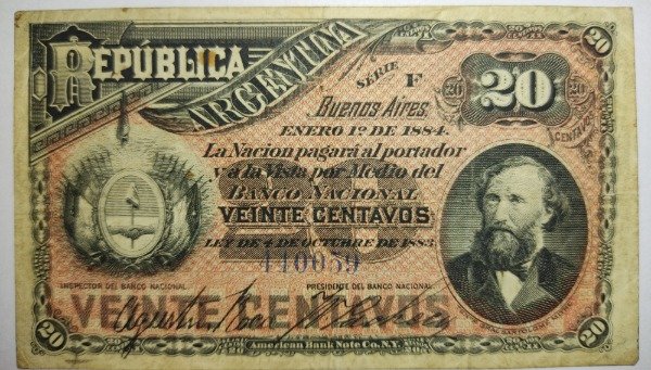 Producto - Fraccionario 20 centavos año 1884 - 0