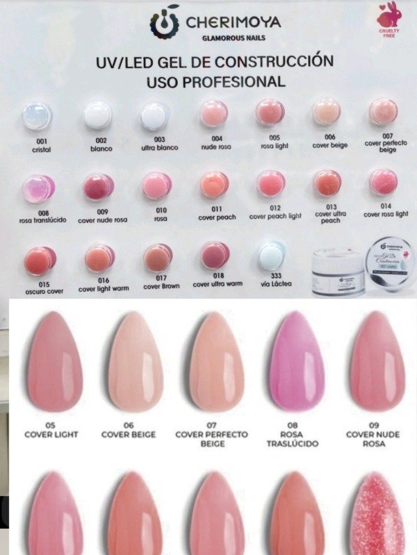 Producto - Gel de construcción Cherimoya - envase Blanco 30gr -SALE