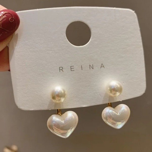 Producto - Aros de perlas corazo