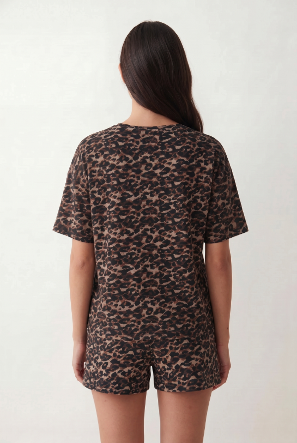 Producto - FERAL PIJAMA REMERA M/C Y SHORT CON BOLSILLOS - 2