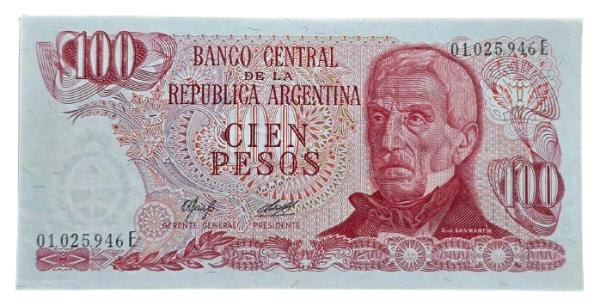 Producto - 100 Pesos Ley 18.188 (Camps - Diz) Fil.1 Bott.2410 VF+