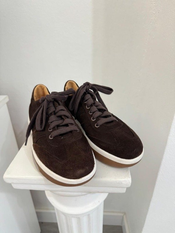 Producto - ZAPATILLAS GREEN DE GAMUZA CHOCOLATE