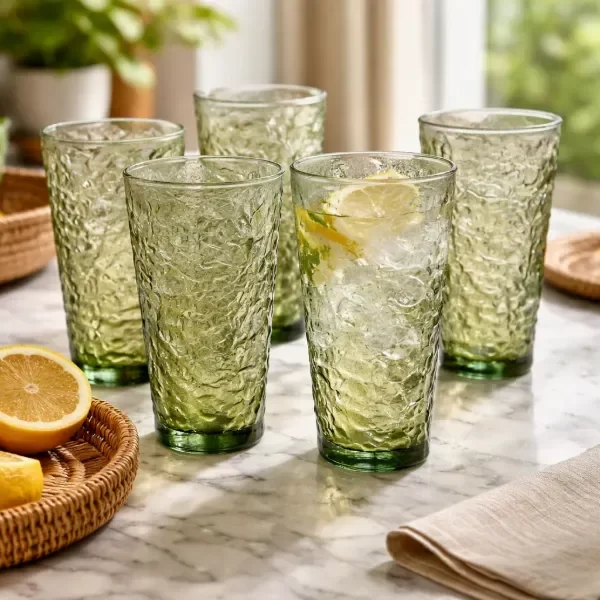 Producto - Vasos de cristal de murano Milano Lido x7