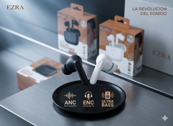 Producto - Auricular Bluetooth Sonido Profesio. Cancelación De Ruido Activa ANC+ENC TWS170. - 1