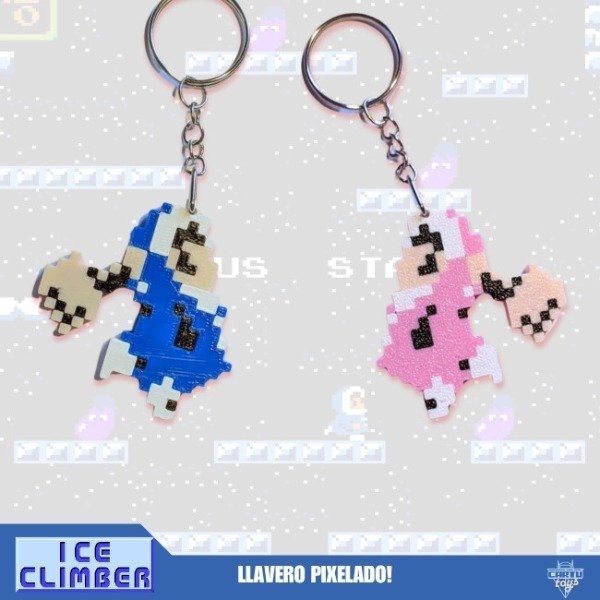 Producto - ICE CLIMBER - LLAVEROS PIXELADOS