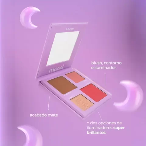 Producto - RUBY ROSE MOOD.Contorno, broncer, iluminador y rubor