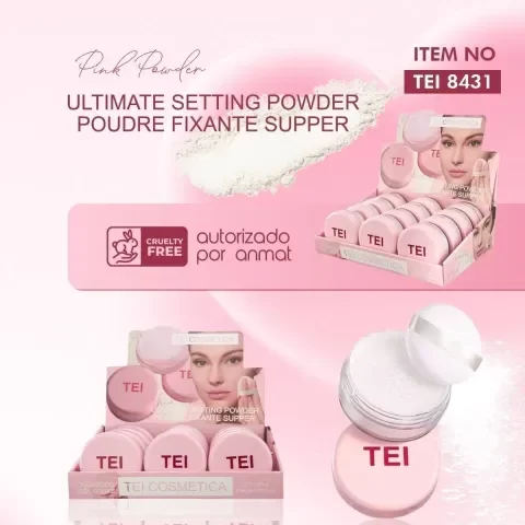 Producto - POLVO TRASLUCIDO CON ESPONJA - TEI - CAJA DE 12 UNIDADES