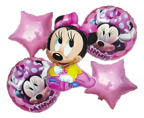 Producto - Kit x5 globos metalizados de personaje MINNIE BEBE