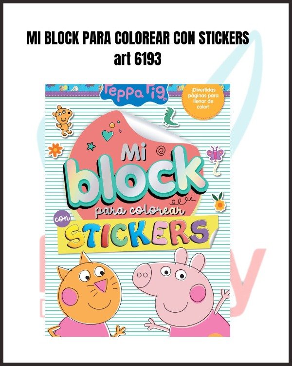 Producto - MI BLOCK PARA COLOREAR CON STICKERS 6193