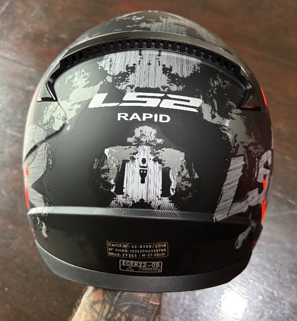 Producto - CASCO LS2 353 RAPID CIRCLE BLACK MATE NARANJA - 7