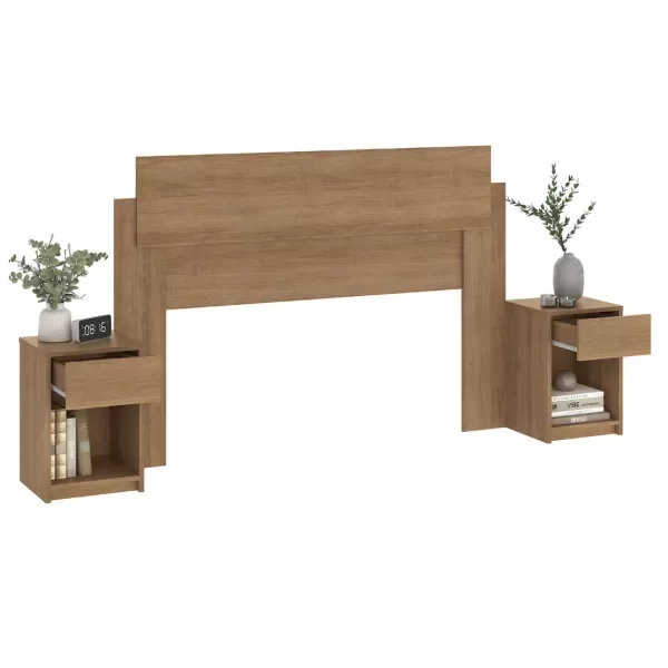 Producto - Respaldo con mesas luz de piso (solo 2 plazas) MIEL