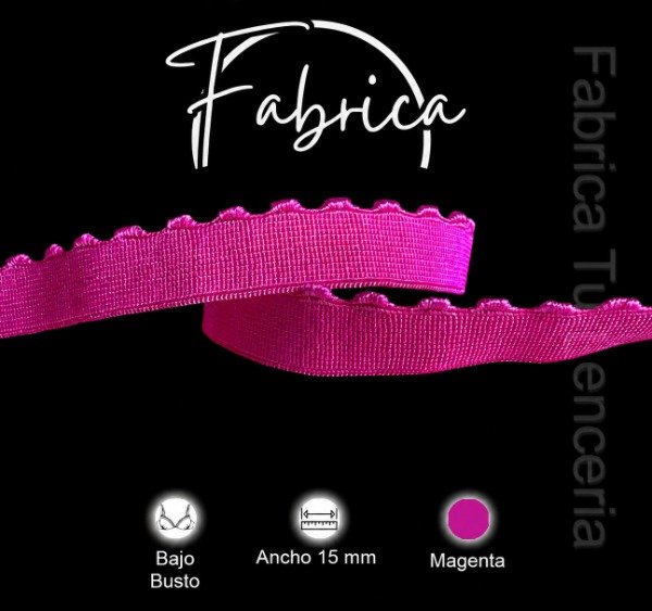 Producto - Bajo Busto Ondas Magenta 15mm nylon (1 metro)