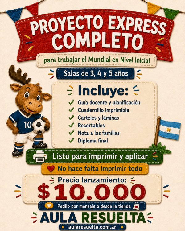 Producto - Mi Jardín va al Mundial. Proyecto completo para Nivel Inicial
