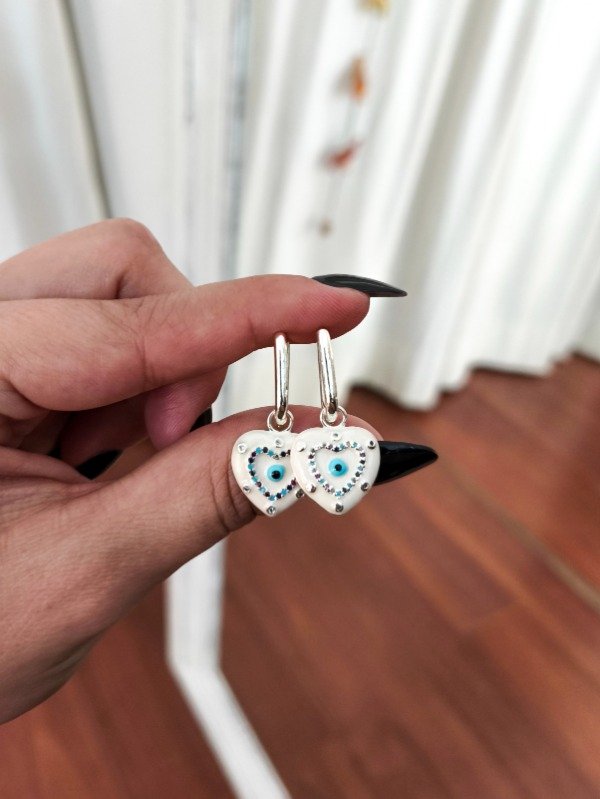 Producto - Argollitas Lucky (blanco - acero blanco)