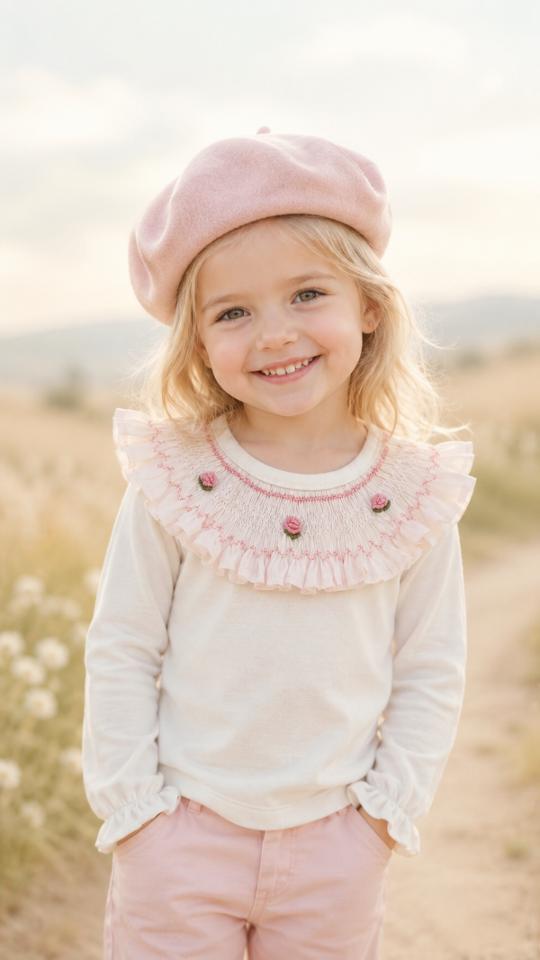 Producto - Remera con cuello bordado TILLY