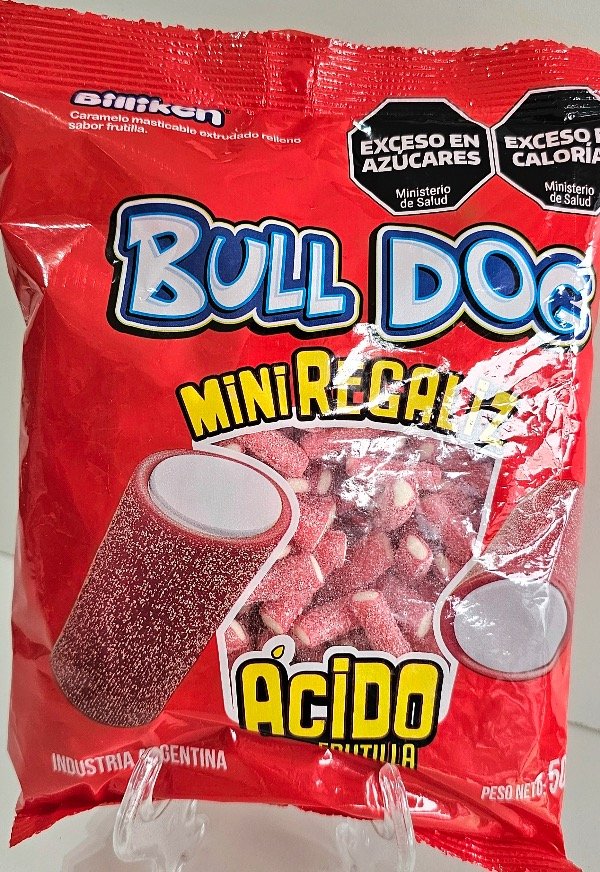 Producto - BULL DOG MINI REGALIZ ÁCIDO SABOR FRUTILLA X125grs