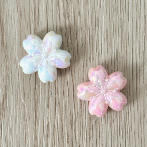 Producto - Dije FLOR SAKURA x 2u (22 x 23mm)