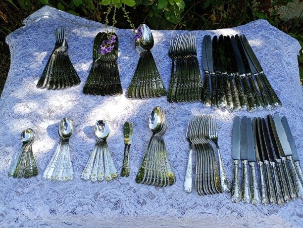 Producto - Juego de cubiertos Acero inoxidable Plata Lappas Nacional