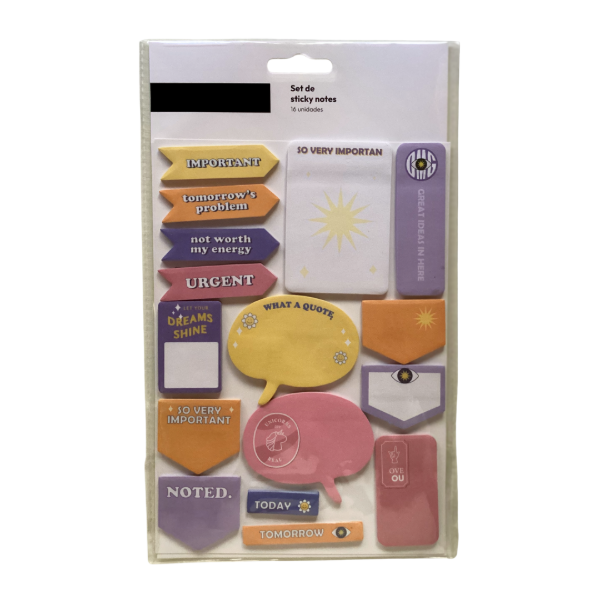 Producto - Set Sticky Notes Multi Basic - "Shiny"