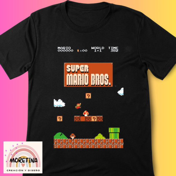 Producto - Remera Videojuego retro - Algodón Unisex Adulto