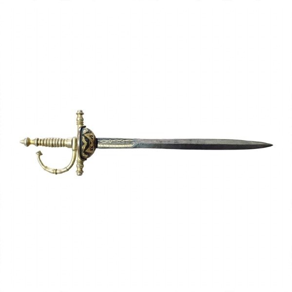 Producto - Abrecartas Mini Espada Toledo Damasquinado Oro 24k/Vintage Coleccionable - 0