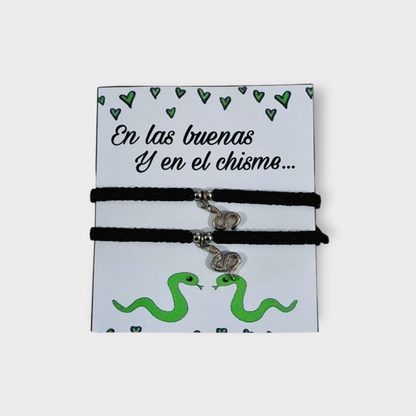 Producto - Pulseras Serpientes Negra x2