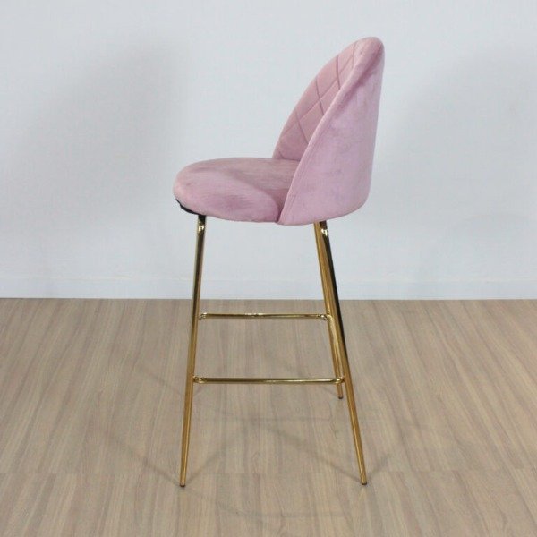 Producto - BANQUETA PRINCE ROSA PATA DORADA - 4