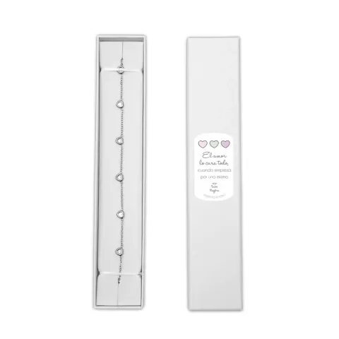 Producto - Tobillera Acero Corazones Clara