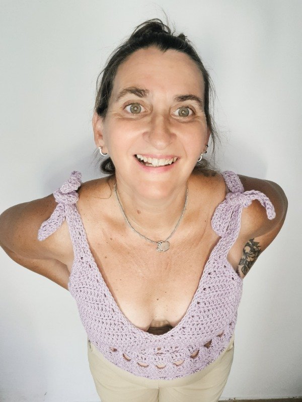 Producto - Patrón Musculosa AMAPOLA (Técnica Tejido Plano con Disminuciones)