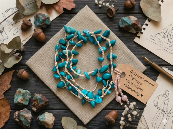 Producto - Collar escallas turquesas