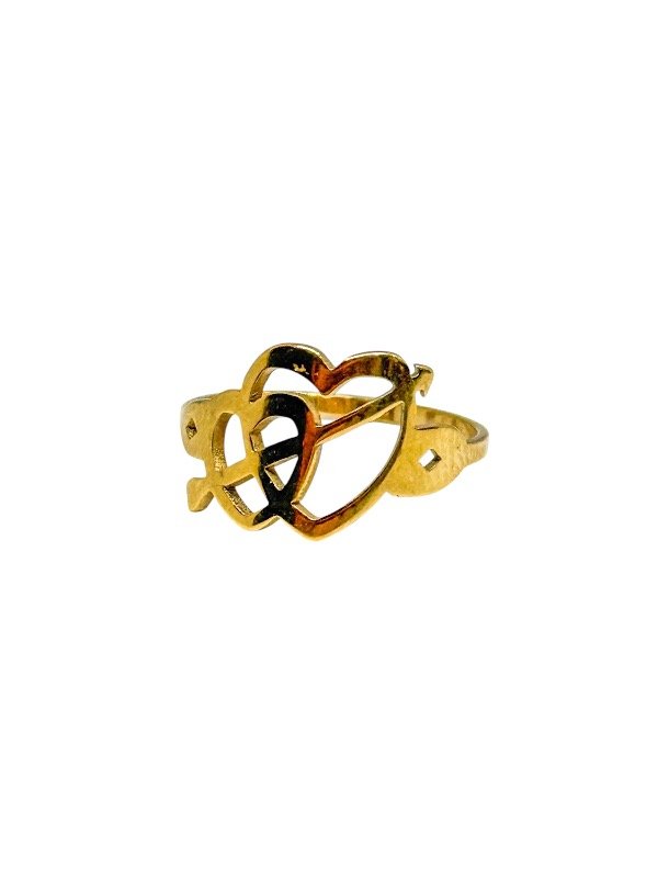 Producto - Anillo siena acero dorado