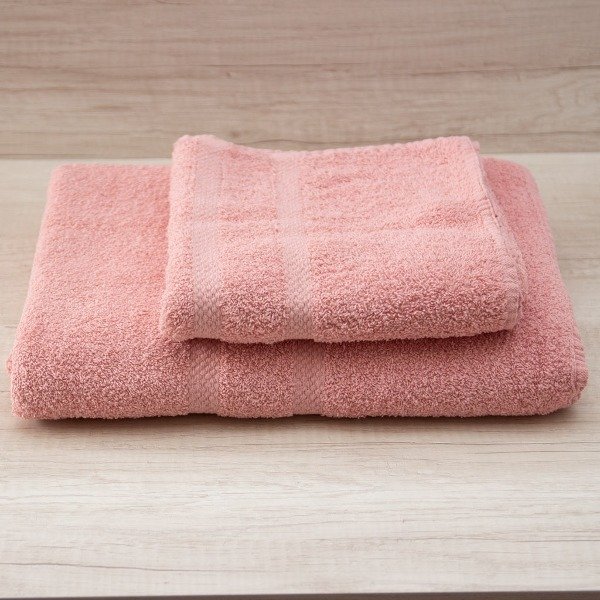Producto - Juego toalla/toallón Pesado Rosa Viejo