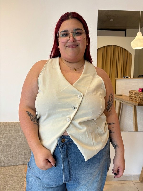 Producto - Chaleco POLKA natural