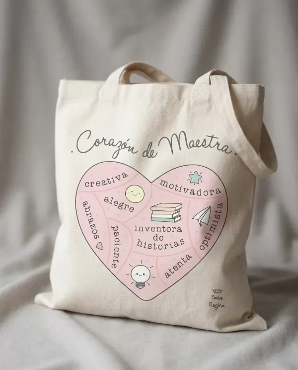 Producto - Tote Bag Corazón de Maestra - 1