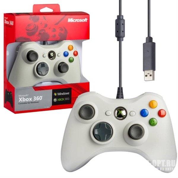 Producto - Xbox 360 Joystick con cable USB White REPLICA