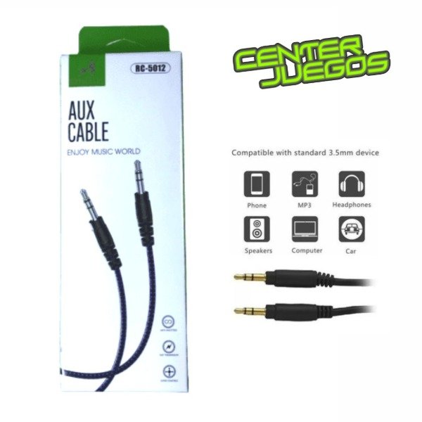 Producto - CABLE PLUG 3.5 A PLUG 3.5 ROYALCELL 1MT RC-5012
