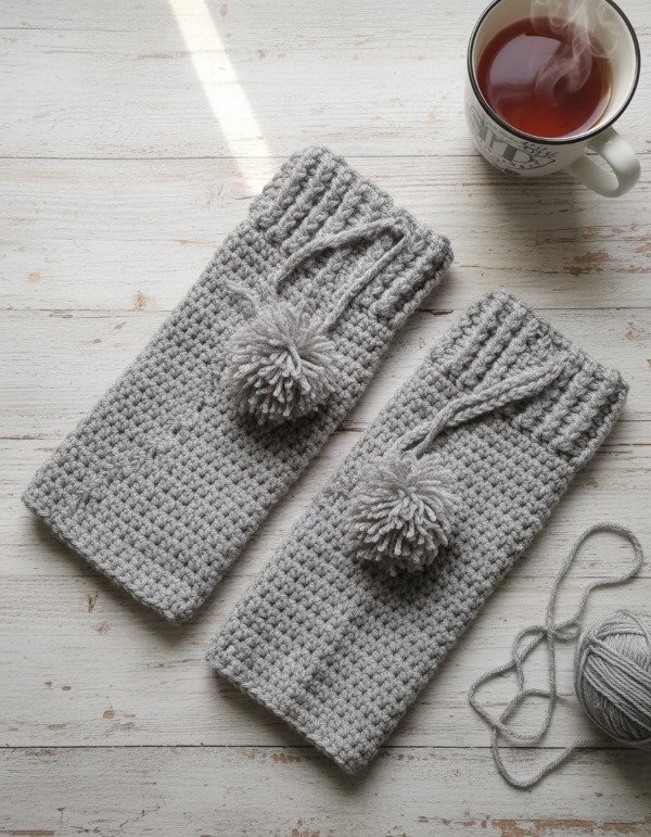 Producto - Polainas De Lana Tejidas A Mano. Crochet. Artesanal