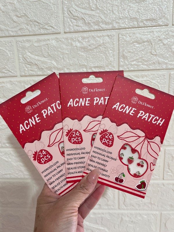 Producto - Parches para Acné Hidrocoloides x24 Unidades - Diseño Frutillas (Ds.Flower) - 0