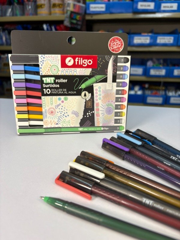 Producto - Bolígrafo roller tnt x10 - Surtidos - "Filgo"