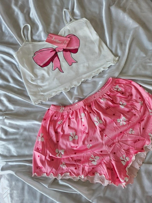 Producto - PIJAMA IMPORTADO LE VICTORIA'S MOÑO BLANCO