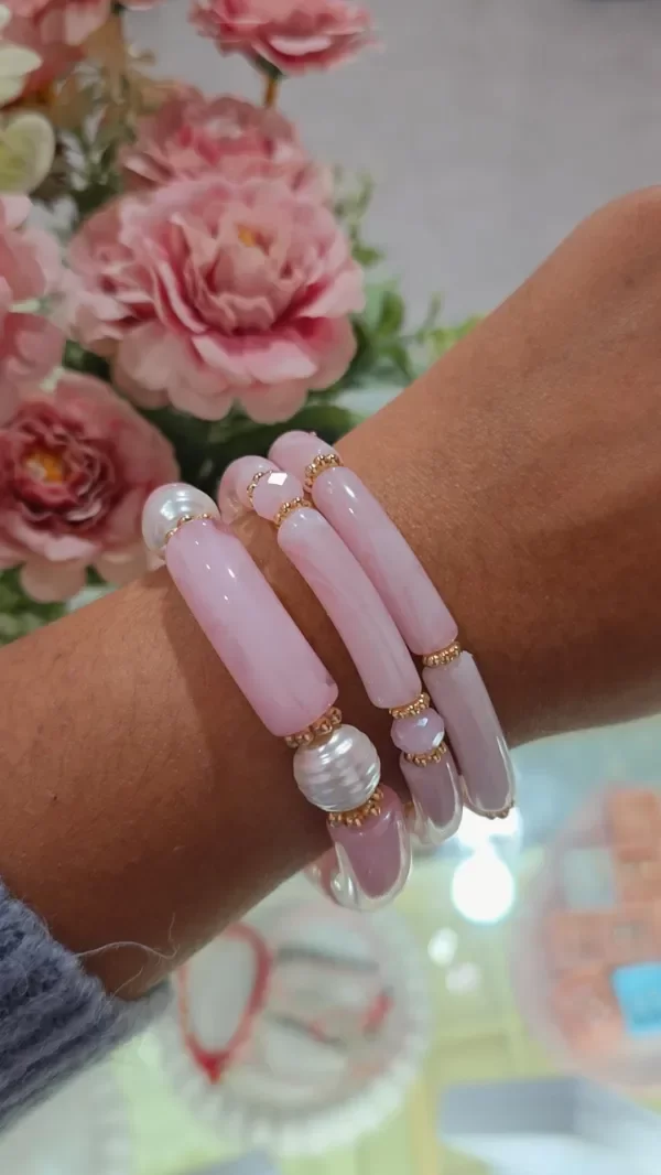 Producto - Pulsera mix triple rosa AD