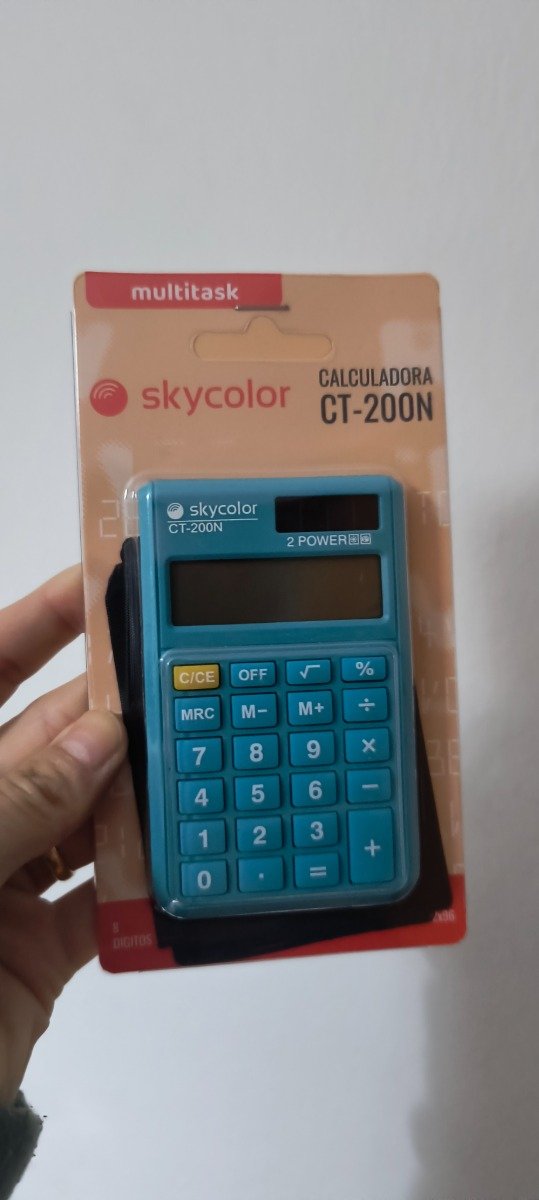 Producto - Calculadora celeste skycolor ct200n