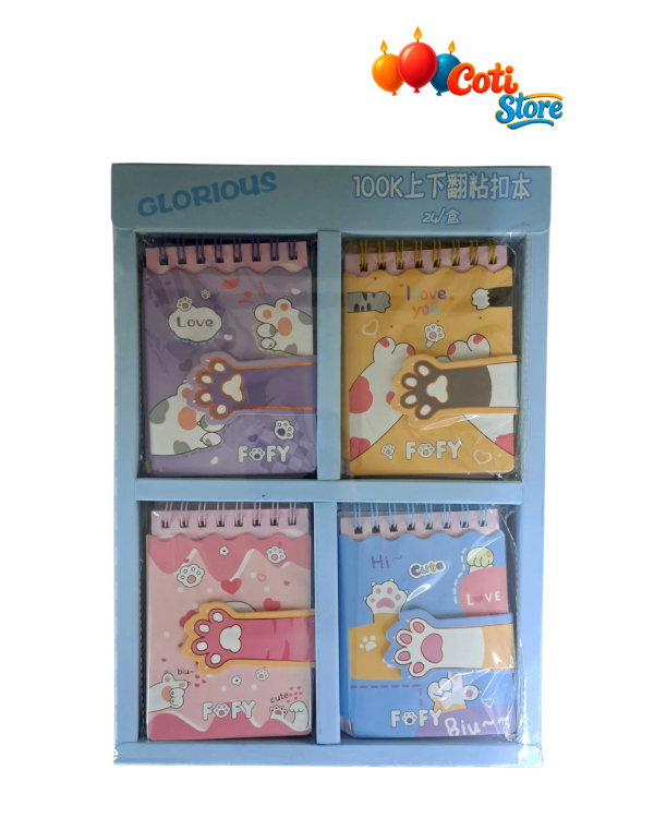 Producto - Agendita patita con velcro 7.7x10.7 cm