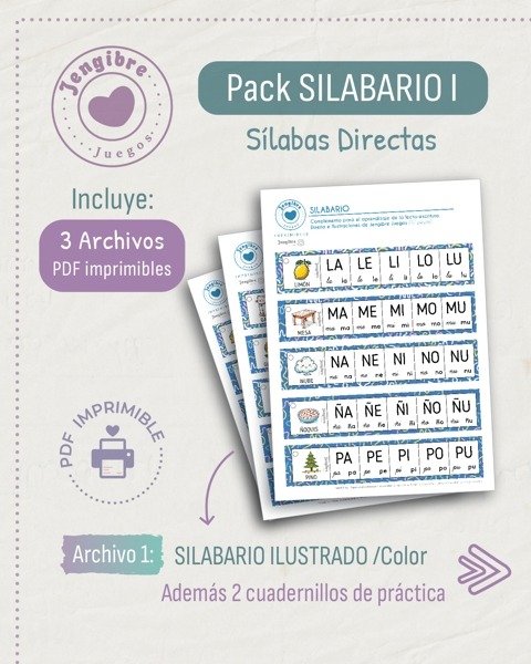 Producto - Pack Silabario 1 - Sílabas directas - 0