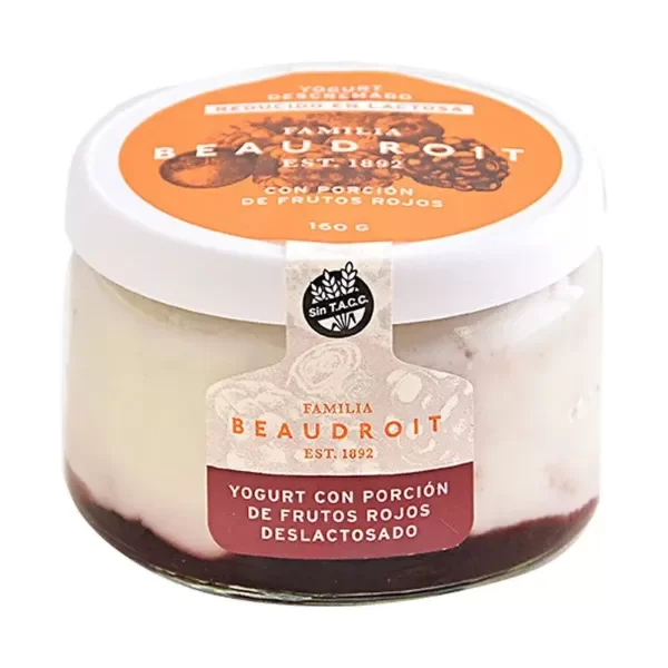 Producto - BEAUDROIT DESLACTOSADO FRUTOS ROJOS 160GR