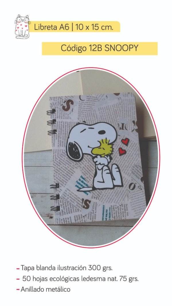 Producto - Libreta 12B Snoopy